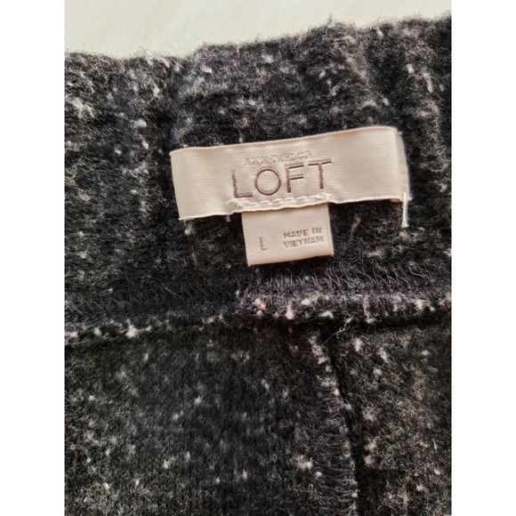 Ann Taylor LOFT Womens Pencil Skirt Black Heathered Pockets Drawstring Waist L - Picture 5 of 6